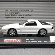 DIECAST REAL-X 1/72 MAZDA SAVANNA RX-7 FC3S WHITE CADATOYS