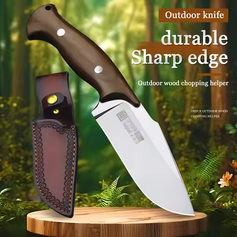 WPKOPYA U.S.A (Troll) 440C All Tang Outdoor Knife, Camping survival Knife, EDC tool knife
