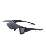 多功能可掀月影黑偏光墨鏡│掀蓋全罩外掛式UV400太陽眼鏡│套鏡
