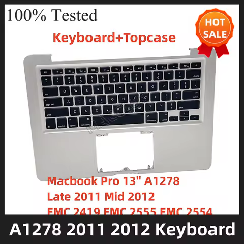 A1278 keyboard+topcase for MacBook Pro 13" A1278 Early 2011 Mid 2012 EMC 2419 EMC 2555 EMC 2554 keyb
