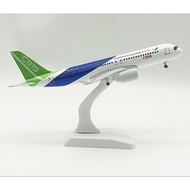 Comac C919 18cm static aircraft model with wheels, display base