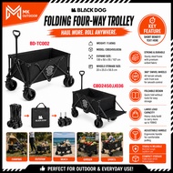 Blackdog Folding Four-way Trolley Camping Picnic Black Wagon Detachable Roller Troli Lipat Empat Pel