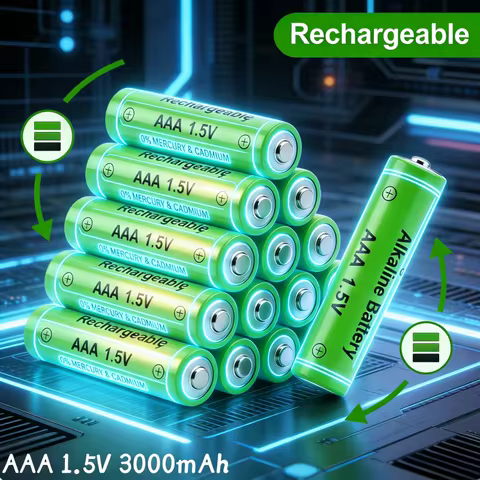 High Energy 3000mAh Rechargeable AAA Batteries 1.5V Constant Voltage EPR for High Drain Devices Tact