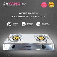 SAYANG 7102-B19 120X120 S/S 0.4MM DOUBLE GAS STOVE-SIRIM
