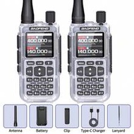 2 ชิ้น Baofeng Mini 5 ชิ้น PTT Walkie Talkie Bluetooth APP Programming AM/FM NOAA TYPE-C Charger วิท