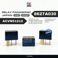 Original Panasonic Japan Xpander Outlander Mirage Pajero 8627A030 Black 4 Pin 12 Volt Starter Relay