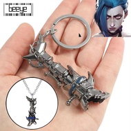 BEEYE Arcane Necklace Jewelry, Arcane Metal Jinx Keychain, Fashion LOL Game League of Legend Game Ac