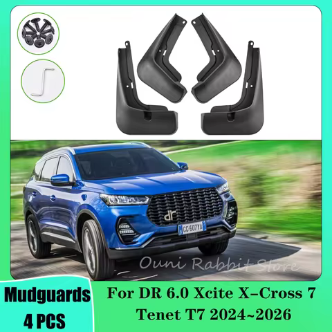 For DR 6.0 Xcite X-Cross 7 Tenet T7 2024~2026 2025 Car Mudquard Flaps Mud Skin Cover Guards Fenders 