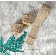 NATURAL JUTE RIBBON 4.5CM 200CM NATURAL FIBER JUTE RIBBON HAMPERS RIBBON JUTE RIBBON