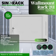 Wallmount Rack Server 4U, Single Door Server Rack 4U 6U 9U 2Fan Hole
