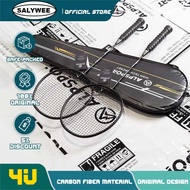 salywee RR 2Pcs 4U G5 Design Full Carbon Fiber 22-25Lbs Strung Badminton Racket With Free String Gri