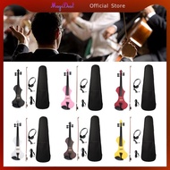 [MagiDeal] Electric Violin Electric Violin Set 4/4 Headphone Acoustic Violin with Violin Accessories