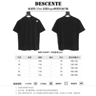 DESCENTE/DESCENTE Summer Plus Size Short-Sleeved Men Women Couple Style Two-Line Top Contrast Color 