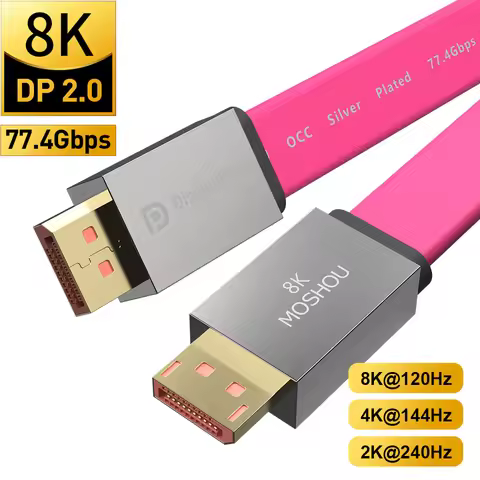 DisplayPort 2.0 OCC Cable 8K@60Hz 120Hz 4K@144Hz 165Hz 2K@240Hz Display Port Adapter For Video PC La