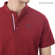 ELLE HOMME | เสื้อโปโลคอจีน แขนสั้น สกรีนโลโก้ ELLE HOMME สวมใส่สบายได้รูปทรงสวย | W8K904