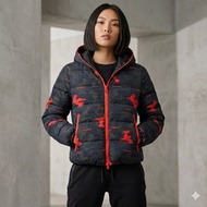 [Pre-owned] DUVETICA Hydrogen Camouflage Down Jacket, Navy