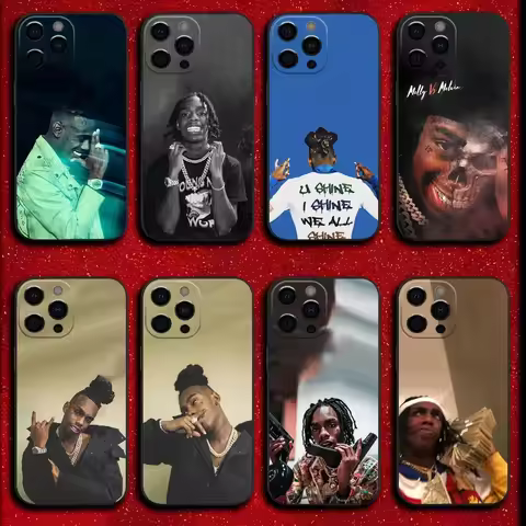 Y-YNW Melly Rapper Phone Case For iPhone 16,15,14,13,12,11,Pro,X,XS,Max,XR,Plus,Mini Soft Black Cove