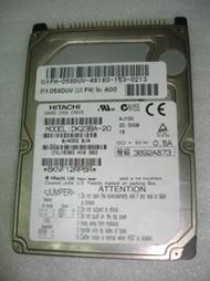 【電腦零件補給站】Hitachi DK23BA-20 20GB  4200 RPM IDE 2.5吋硬碟