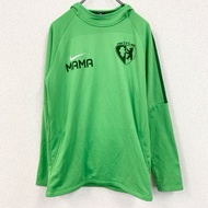 เสื้อฮู้ดแขนยาว Nike มือสอง ผ้าฝ้าย 100% ดีไซน์เรโทร สีเขียวอ่อน ไซส์เล็ก