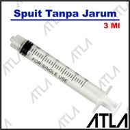 New Listing Syringe Spuit 3ml 5ml 10ml 20ml 50ml Spet Tetes Teknik Tanpa Jarum 3cc 5cc 10cc 20cc 50c