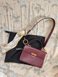 Marc Jacobs downtown bag red 酒紅色手提包/側背包 手袋 手提包 top handle Handbag with Scarf shoulder bag