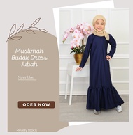 jubah muslimah murah baju perempuan muslimah dress kanak kanak perempuan muslimah (SIZE 2 TO 12)