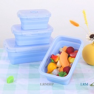 LRM Silicone Collapsible Foldable Tupperware Container Food Grade Storage Lunch Box Portable Telescopic Travel Picnic