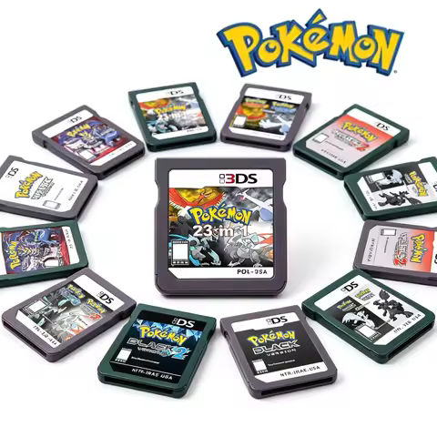 DS Pokemon Game New 23 In 1 Series Memory Card for 3DS Video Game Console English Language Version (
