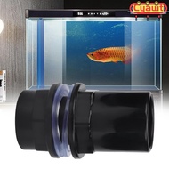 CYAWT 5 Pcs Set Aquarium Water Pipe Joint, PVC Black Straight Tube Connector, Durable Transparent Ru