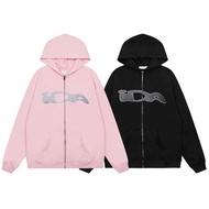 IDA.SPLY ZIP HOODIE - Printed Loose Casual Sweatshirt for Men & Women