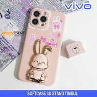 Softcase Macaron Boneka Stand 3D 09 Timbul Protection Camera For [ VIVO Y12 Y17 Y20 Y12S Y30 Y50 Y20