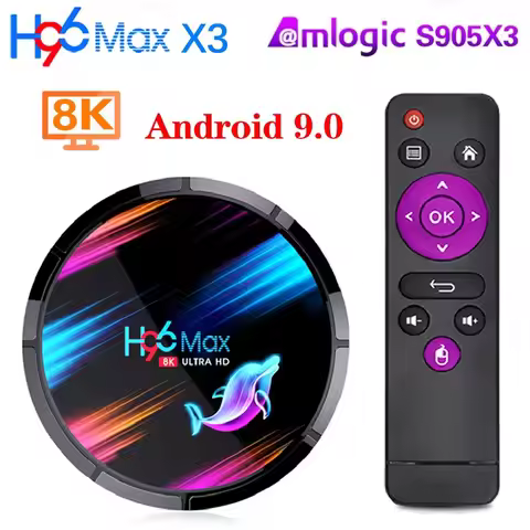 H96 MAX X3 TV Box Android 9.0 4GB 64GB Amlogic S905X3 Quad core BT Wifi H96MAX 4GB 32GB Media player