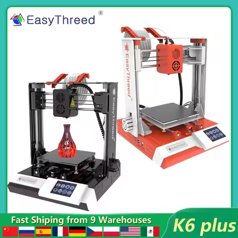 EasyThreed K6 Plus 3D Printer FDM Desktop Printing Machine 100x100x100mm/4x4x4inches Print Size Remo