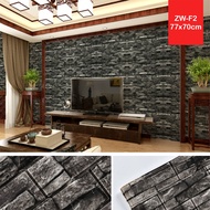 Wallpaper Dinding 3D Motif Foam Walpaper Bata Motif Batu Stiker Tembok