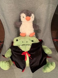 Jellycat 絕版吸血鬼青蛙+細企鵝公仔