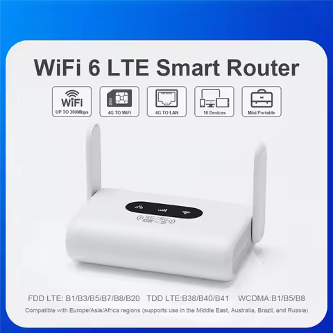 FEDI-Wifi6 Router 4G LTE Portable 300Mbps 4G Wifi Modem Compatible With 5G SIM Cards Non-Contract US