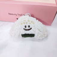Smiling Sushi Plush Keychain Cute Stuffed Toy Charm Whimsical Bag Clothing Accessory