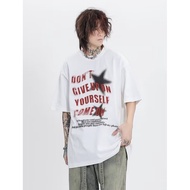 Men's Top NEW Half-Sleeved Hong Kong Style new Loose Korean Version Trendy New Style T-Shirt Street 