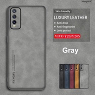 for vivo V2026 V2027 V2028 V2029 Plain Leather Phone Casing Matte Suede Case Anti Fingerprint PU Bac