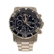 SEIKO mens watches quartz wrist watch analogues stainless BLK SLV 7t62-0cv0 Direct from Japan Second