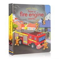 Peep Inside Fire Engine Interactive Board Book | Lift-the-Flap How Fire Truck Works | Toddler Educat
