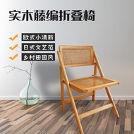 Contact  seller/Rattan Nordic Solid Wood Rattan Dining Chair Rattan Folding Chair Hotel Homestay Jap