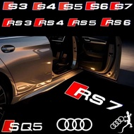 For Audi Sline Sport RS RS3 RS4 RS5 RS6 RS7 A4 B5 B6 B7 B8 RS S3 S4 S5 S6 S7 Auto Door Led Logo Welc