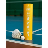Hundred F80 Shuttlecock Goose Feather | BWF Approved | Shuttlecock Badminton Tournament | 1 Tube = 6