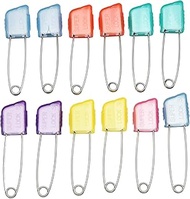 AccessHer Multicolor Colorful Stainless Steel SS Double Lock Medium Size Safety Pin Nappy Pin Saree 