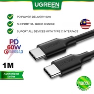 UGREEN PD 60W USB C to Type C 2.0 Cable 3A Qualcomm Quick Charge 4.0 Fast Charging Data Transfer USB