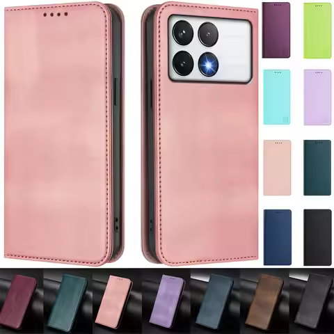 POCOF6 Pro Magnetic Case for Xiaomi Poco F6 Pro Leather Stand Wallet Case for Xiaomi Poco F6 Pro Fun