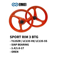 ENKEI 3 BATANG OREN 1.4/1.6-17 Y125ZR Y15ZR Y16ZR LC135-5S LC135-V8 LAGENDA115 SPORT RIM 3 BTG 3BTG 