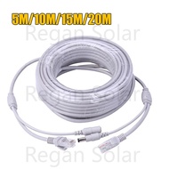 CCTV Cord Extension 5/10M 2.1mm/5.5mm jack RJ45+DC Power Extension Ethernet CCTV Cable 15M/20M