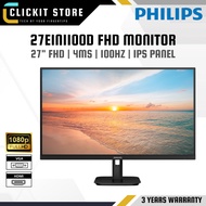 PHILIPS 23.8'' / 27'' IPS LCD Monitor 24E1N1100D / 27E1N1100D | FHD 1920 x 1080 | 100Hz Refresh Rate